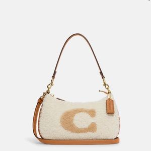 ❌❌❌ SOLD OUT IN STORES Coach Teri Shearling Crossbody Bag In Natural!